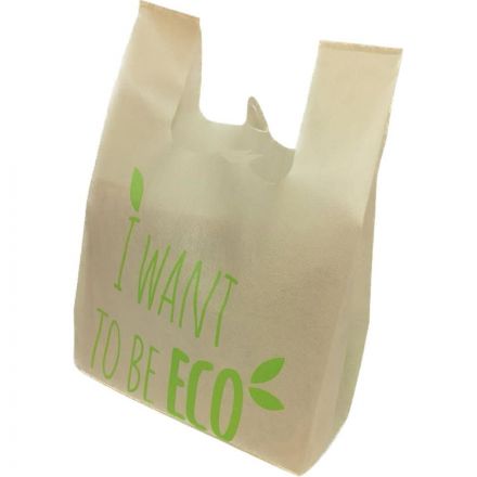 Сумка хозяйственная Пакет майка размер 34x55 см из нетканного материала