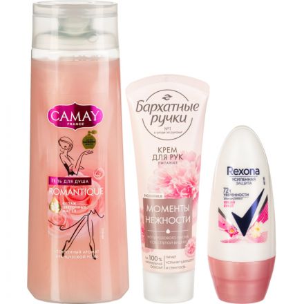 Подарочный набор Camay Цветочная лагуна,250+50+80мл Подарочный набор Camay Цветочная лагуна,250+50+80мл