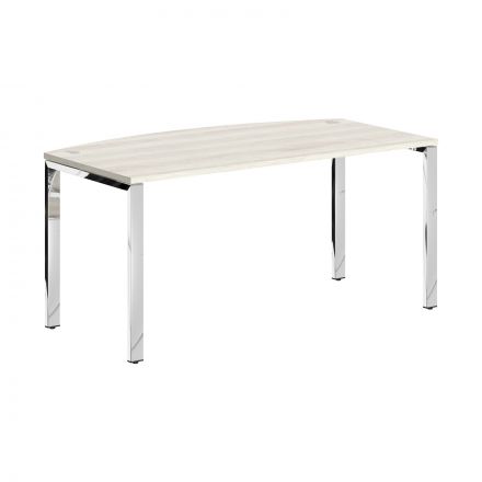 Стол руководителя XGET 169.1 Сосна Эдмонт/Нержавейка полированная 1600х867х750 XTEN GLOSS Стол руководителя XGET 169.1 Сосна Эдмонт/Нержавейка полированная 1600х867х750 XTEN GLOSS