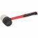 Киянка резиновая 450 г, черно-бел резина, фиберглас. рук. KRANZ KR-12-8153
