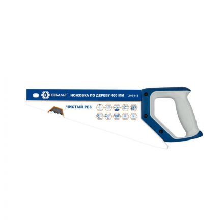 Ножовка по дереву КОБАЛЬТ 400 мм, шаг 3,5 мм/ 7 TPI, закаленный зуб 246-111