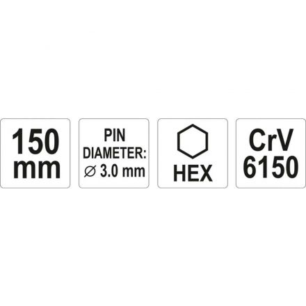 Выколотка YATO 3x150мм YT-47142