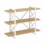 Loft Стеллаж на регулируемых опорах-3 полки VR.L-MST.O-3.8V Тиквуд светлый/Белый металл 1200*400*910