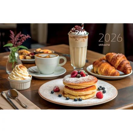 Календарь настенный 3-х блочный 2026 Attache, 305х675, Десерты, 80г