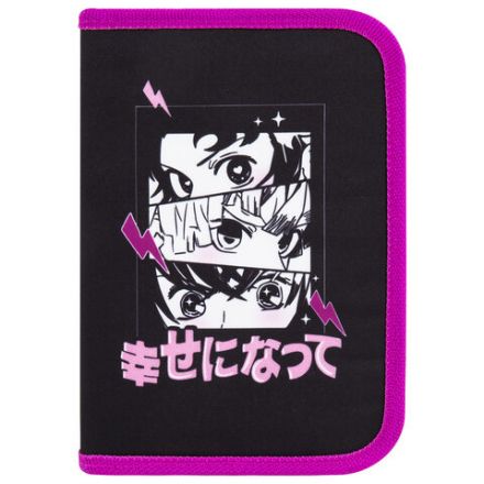 Пенал BRAUBERG с наполнением, 1 отделение, 1 откидная планка, 24 предмета, 21х14 см, "Anime movie", 272349