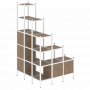 Loft Угловой внешний стеллаж наборный VR.L-59 Дуб аризона/Белый металл 1278*1278*2280