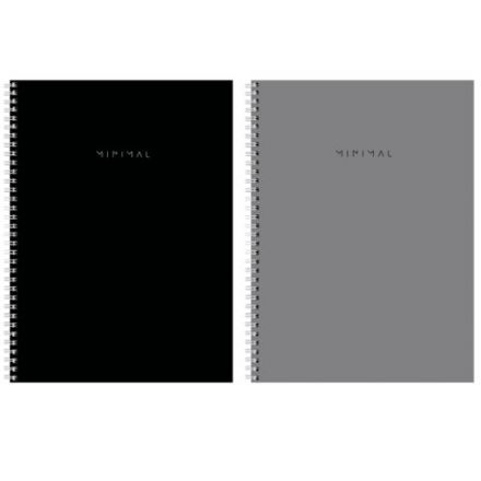 Тетрадь А4, 120 л., BRAUBERG, гребень, клетка, матовая ламинация, "Minimal Classic", 405640 Тетрадь А4, 120 л., BRAUBERG, гребень, клетка, матовая ламинация, "Minimal Classic", 405640
