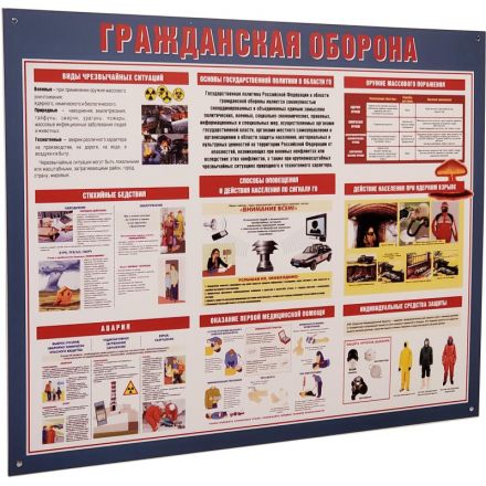 Информационный стенд ГО при военных действиях 910х700мм 948