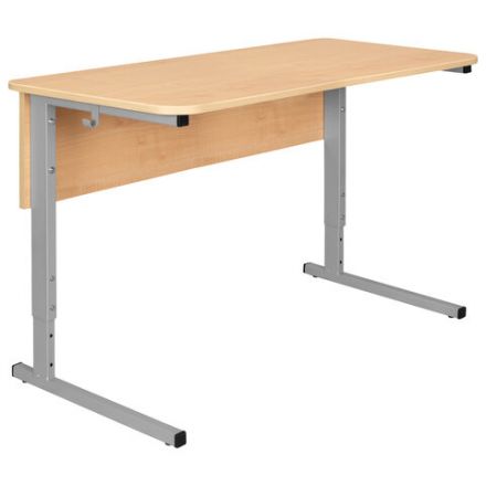 Стол-парта 2-местный, регулируемый угол, СУТ.55-01, 1200х500х520-640 мм, рост 2-4, серый каркас, ЛДСП клён Стол-парта 2-местный, регулируемый угол, СУТ.55-01, 1200х500х520-640 мм, рост 2-4, серый каркас, ЛДСП клён