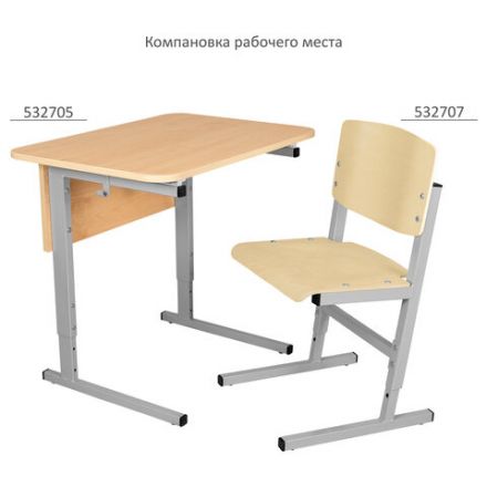 Стол-парта 2-местный, регулируемый угол, СУТ.55-01, 1200х500х520-640 мм, рост 2-4, серый каркас, ЛДСП клён Стол-парта 2-местный, регулируемый угол, СУТ.55-01, 1200х500х520-640 мм, рост 2-4, серый каркас, ЛДСП клён