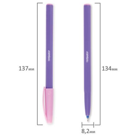 Ручка шариковая масляная ПИФАГОР, СИНЯЯ, безопасный корпус ассорти, узел 0,6 мм, линия письма 0,3 мм, 142685 Ручка шариковая масляная ПИФАГОР, СИНЯЯ, безопасный корпус ассорти, узел 0,6 мм, линия письма 0,3 мм, 142685