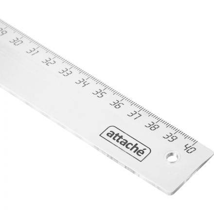 Линейка 40см Attache пластик прозрачный цвет Линейка 40см Attache пластик прозрачный цвет