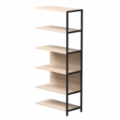 Полустеллаж металлический высокий Everprof EVO 805х385x1840 Дуб Соната/Черный