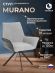 Кресло Мурано/Murano опора 360, велюр/букле (HYP) /экокожа, светло-серый/графит