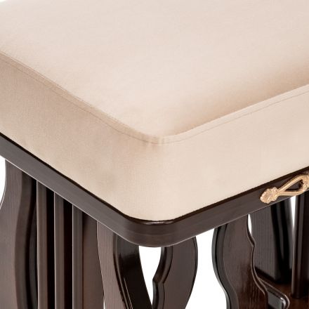 Банкетка Leset "Джульетта", Орех, V18 бежевый, Ткань Велюр