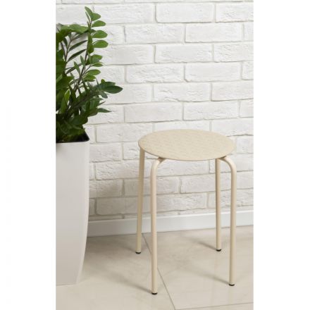 Табурет XPP_Береста с круглым сиденьем h45 бежевый Табурет XPP_Береста с круглым сиденьем h45 бежевый