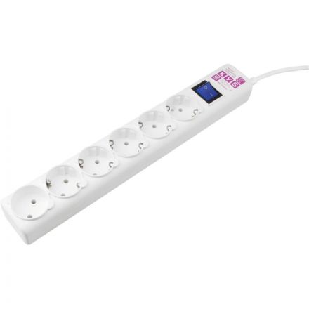 Сетевой фильтр Power Cube 3м (6 розеток) 16А белый(SPG(5+1)-16B-3М)
