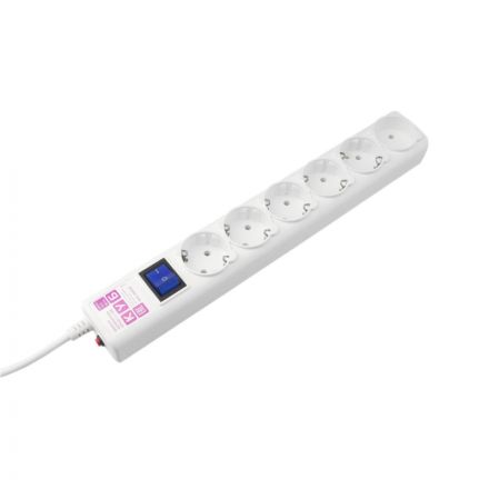 Сетевой фильтр Power Cube 3м (6 розеток) 16А белый(SPG(5+1)-16B-3М)