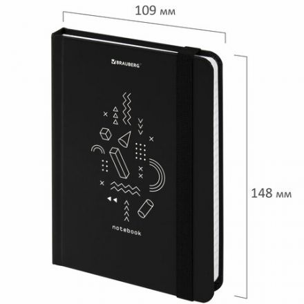 Блокнот с резинкой в клетку 96 л., МАЛЫЙ ФОРМАТ А6 (109х148 мм), твердая обложка, BRAUBERG, "Elements", 113736 Блокнот с резинкой в клетку 96 л., МАЛЫЙ ФОРМАТ А6 (109х148 мм), твердая обложка, BRAUBERG, "Elements", 113736