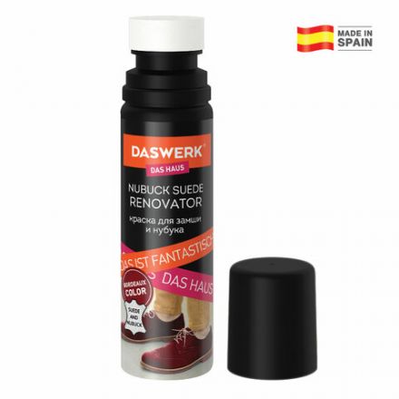 Краска для замши и нубука, 75 мл, губка, DASWERK (ДАСВЕРК), бордовая, 607626 Краска для замши и нубука, 75 мл, губка, DASWERK (ДАСВЕРК), бордовая, 607626