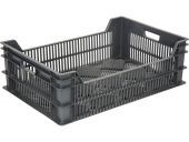 Ящик 600х400х200 перфорированный  чёрный