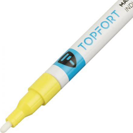 Маркер лаковый TOPFORT Industrial Plus 2 мм желтый Маркер лаковый TOPFORT Industrial Plus 2 мм желтый