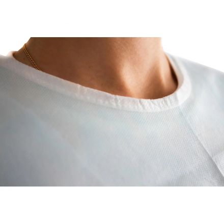 Халат хирург. н/с  140см, пл.42, голубой р-р 52-54  1шт./уп
