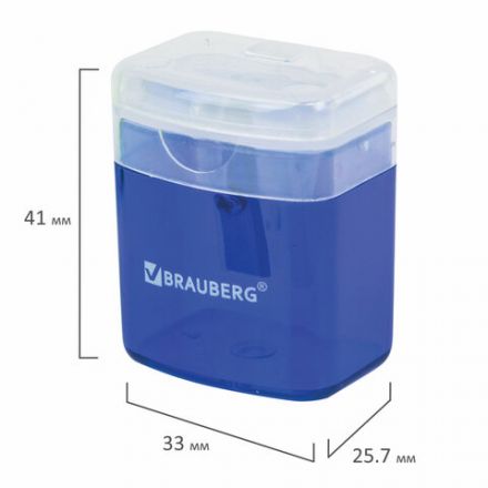 Точилка BRAUBERG "OfficeBox", с контейнером и крышкой, прямоугольная, в упаковке с подвесом, ассорти, 222494 Точилка BRAUBERG "OfficeBox", с контейнером и крышкой, прямоугольная, в упаковке с подвесом, ассорти, 222494