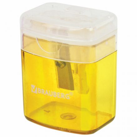 Точилка BRAUBERG "OfficeBox", с контейнером и крышкой, прямоугольная, в упаковке с подвесом, ассорти, 222494 Точилка BRAUBERG "OfficeBox", с контейнером и крышкой, прямоугольная, в упаковке с подвесом, ассорти, 222494