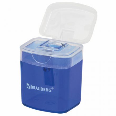 Точилка BRAUBERG "OfficeBox", с контейнером и крышкой, прямоугольная, в упаковке с подвесом, ассорти, 222494 Точилка BRAUBERG "OfficeBox", с контейнером и крышкой, прямоугольная, в упаковке с подвесом, ассорти, 222494