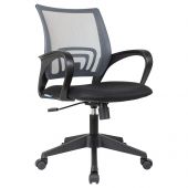 Кресло оператора Helmi HL-M95 (695) "Airy", спинка сетка серая/сиденье ткань TW черная, механизм качания Кресло оператора Helmi HL-M95 (695) "Airy", спинка сетка серая/сиденье ткань TW черная, механизм качания