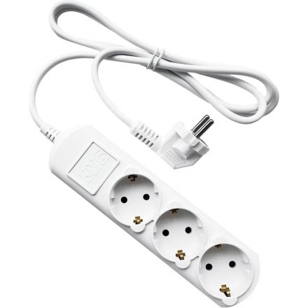 Удлинитель Power Cube 3р/1,5м без выкл 16А бел (PC-4-1,5M)