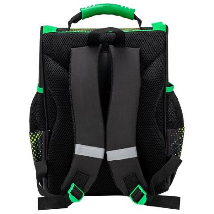 Ранец ПИФАГОР BASIC, 1 отделение, 3 кармана, эргономичная спинка, "Monster steel", 35х28х18 см, 270686