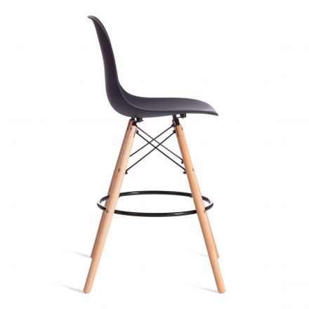 Стул барный Синди Бар Чаир/Cindy Bar Chair (мод.80-1) дерево бук/металл/пластик, 50х51х109см, черный 3010/ натуральный