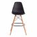 Стул барный Синди Бар Чаир/Cindy Bar Chair (мод.80-1) дерево бук/металл/пластик, 50х51х109см, черный 3010/ натуральный