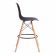 Стул барный Синди Бар Чаир/Cindy Bar Chair (мод.80-1) дерево бук/металл/пластик, 50х51х109см, черный 3010/ натуральный
