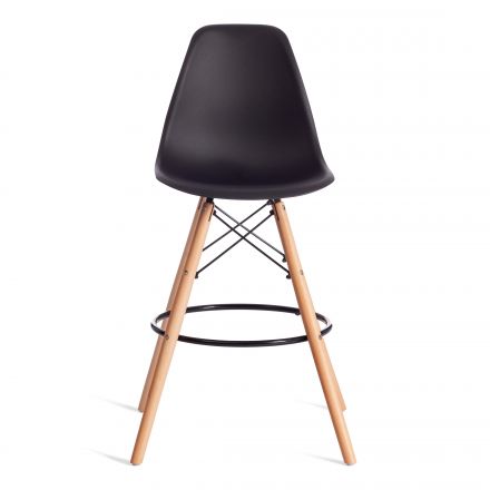 Стул барный Синди Бар Чаир/Cindy Bar Chair (мод.80-1) дерево бук/металл/пластик, 50х51х109см, черный 3010/ натуральный