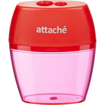 Точилка Attache, 2 отверстие, с контейнером, в ассорт