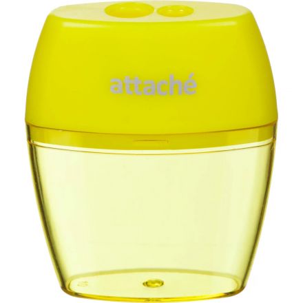 Точилка Attache, 2 отверстие, с контейнером, в ассорт