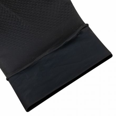 Перчатки нитриловые сверхпрочные с текстурой SFM MEGA TEX BLACK, Германия, 25 пар (50 штук), размер 8-9 (большой)