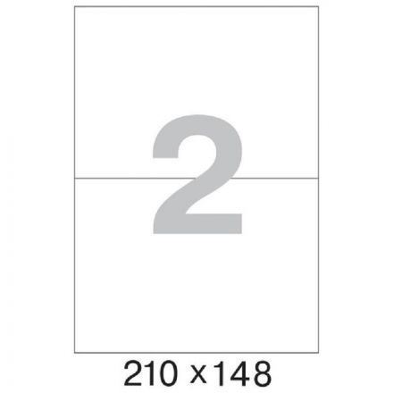 Этикетки самоклеящиеся ProMega label basic каучуковый клей А4 210х148 мм 2 штуки на листе белые (100 листов в упаковке)