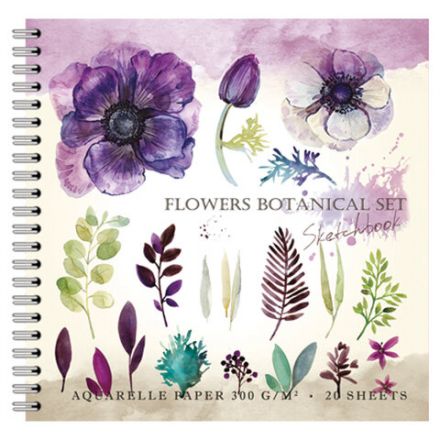 Скетчбук, акварельная белая бумага 300 г/м2, 200х200 мм, 20 л., гребень, SoftTouch, брайль, "Nature", 97286 Скетчбук, акварельная белая бумага 300 г/м2, 200х200 мм, 20 л., гребень, SoftTouch, брайль, "Nature", 97286