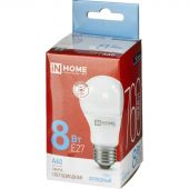 Лампа светодиодная LED-A60-VC 8Вт 230В Е27 6500К 760 Лм IN HOME