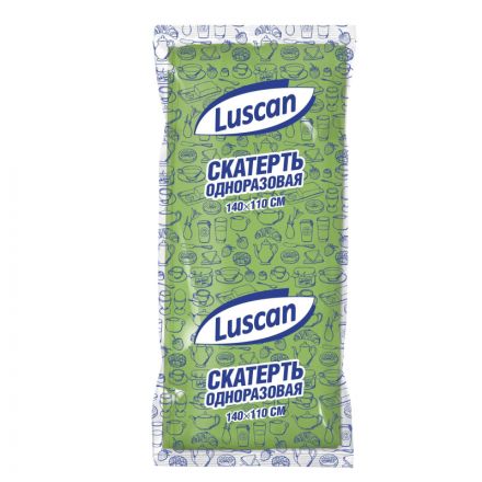 Скатерть одноразовая Luscan спанбонд 110x140 см зеленая