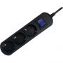 Удлинитель Power Cube 3р/3м с/з с выкл 16А черн (PC-7B-3M)