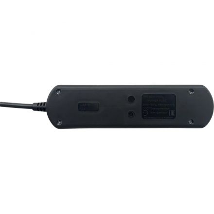 Удлинитель Power Cube 3р/3м с/з с выкл 16А черн (PC-7B-3M)