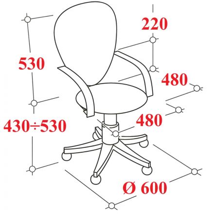 Кресло VT_Стандарт СТ-81 ткань T08 черный