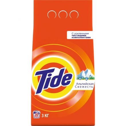 Порошок стиральный Tide Аква Пудра автомат Альпийская свежесть+ 3кг