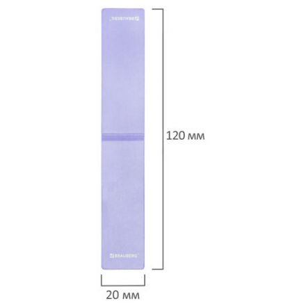 Закладки для книг МАГНИТНЫЕ, "PASTEL", набор 6 штук, 60x20 мм, BRAUBERG, 117013