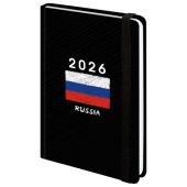 Ежедневник датированный 2026 с резинкой 145х203 мм, А5, BRAUBERG, твердый, "Россия", 117332 Ежедневник датированный 2026 с резинкой 145х203 мм, А5, BRAUBERG, твердый, "Россия", 117332